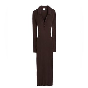 NWOT Abercrombie & Fitch Ribbed Polo Midi Sweater Dress